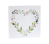 Générique Libro de oro para boda, metal vegetal, 24 cm, color blanco