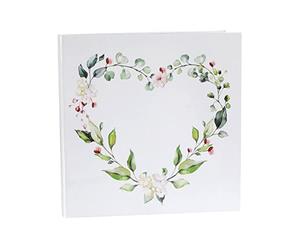 Générique Libro de oro para boda, metal vegetal, 24 cm, color blanco