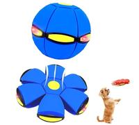 Générique Magic Bouncing Ball, Children's Bouncing Ball Toddlers, Magic Flying Saucer with 6 Light, Dual Form Freely Switchable, Suitable for Indoor & Outdoor Use (No Light,Blue)