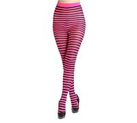 Générique Medias mujer fantasía rayas rosas y negras talla única lencería mujer, rosa, Talla única