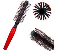 Générique Mini Cepillo de Pelo Redondo Profesional, Adecuado para Todos los Tipos de Cabello, Antiestático, Antideslizante, Ideal para Uso Diario y Salón, Tamaño Aprox. 21 x 4,5 cm, Color: Ver Imagen