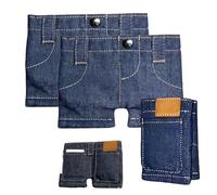 Générique Mini Jeans Wallet,Foldable Pocket Mini Pants Jeans Wallets,Portable Retro Slim Compact Bifold Purse for Cards Keys or Cash (2)