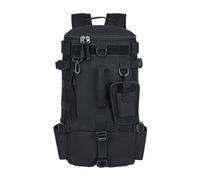 Générique Mochila De Pesca Bolsa Aparejos Con Portacañas Pescado Camping Senderismo Al Aire Libre Multifuncional(Black)