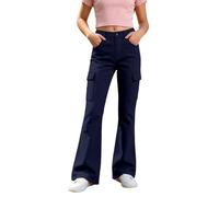 Générique Pantalón acampanado para niña, estilo diario, cómodo y extensible, traje de uniforme escolar ideal para salir de la escuela
