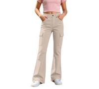 Générique Pantalón acampanado para niña, estilo diario, cómodo y extensible, traje de uniforme escolar ideal para salir de la escuela