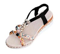 Générique Pantoufles Femme ete,Chaussure mariage femme Antideslizantes Mules Cuir Couleur Unie Sandale ete Cómodo Pantoufles Boheème Chaussures Compenses Cerradés Premium Chaussures Cuentones, Le Noir
