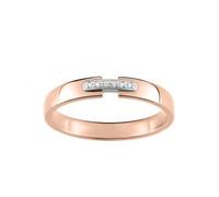 Générique Pavla - Alianza de boda - 3 mm - dos de oro blanco de 18 quilates y diamantes - 66