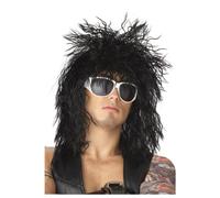 Generique - Peluca de roquero negro