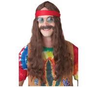 Generique - Peluca hippie con barba