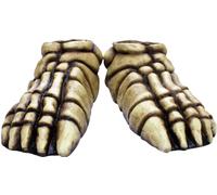 Generique - Pies esqueleto amarillo adulto Halloween