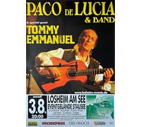 Générique Póster de concierto de Paco de Lucía con Tommy Emmanuel, 80 x 120 cm