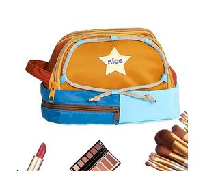 Générique Stationary Organiser - Pencil Pouch | Portable Large Capacity Sturdy Cute Star Pattern Cosmetic Organizer Pencil Pouch for Pens, Pencils, and Markers, Teen Girl Accessories, azul, Se référer