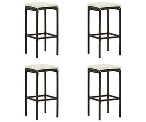 Générique Taburetes de Bar con Cojines de 4 Piezas, Color marrón y marrón