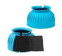 Generisch 1 par de cascabeles para caballos, protegen contra el impacto de pezuñas, trauma, cuidado de goma para el pasto, sin frotar (azul, grande)