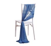 Generisch 10/50 piezas de gasa para sillas de 17 x 250 cm - Boda, fiesta, decoración de banquete (gris oscuro, 50 piezas)