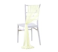 Generisch 10/50 piezas de gasa para sillas de 17 x 250 cm - Boda, fiesta, decoración para banquetes (blanco, 10 unidades)