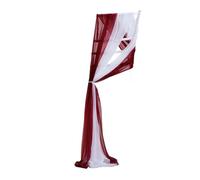 Generisch 10/50 piezas de gasa para sillas de 17 x 250 cm, decoración para bodas, fiestas, banquetes (burdeos y blanco, 50 unidades)