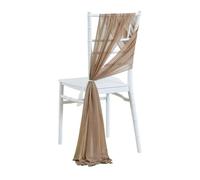 Generisch 10/50 unidades de sillas de gasa 17 x 250 cm - Boda, fiesta, decoración para banquetes (marrón, 50 unidades)