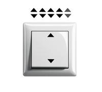 Generisch 10 pegatinas con símbolo de flecha (246/7/4) (negro brillante, 8 x 4,5 mm)