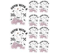 Generisch 10 pegatinas lindas de Halloween hechas de papel impermeable y resistente a los arañazos con capa protectora laminada para un agarre duradero en superficies lisas como botella de agua