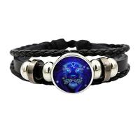 Generisch 12 pulseras con signo del zodiaco | Pulsera hecha a mano con signo del zodiaco, pulsera unisex de piel para adultos, Siehe Beschreibung, Ver descripción, Ver descripción