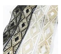 Generisch 2/5 metros Deepeel 48 mm estilo étnico tela de encaje de malla de malla Webbing Clothes Wedding Dress DIY Sewing Supplies Accessory (Multicolored 2,48 mm - 2 metros)