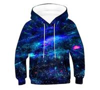 Generisch 2 a 12 años para niños y niñas, sudaderas de moda impresas en 3D, sudaderas con capucha con estampado novedoso