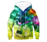 Generisch 2 a 12 años para niños y niñas, sudaderas de moda impresas en 3D, sudaderas con capucha con estampado novedoso, amarillo, 8-9 años