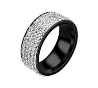 Generisch 2 anillos dentición anillo par banda de anillo amarillo, 12, Acero inoxidable