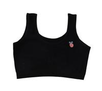 Generisch 2 años Crop Top Sujetador para Niñas Sin Costuras Sujetador Deportivo Entrenamiento Blanco Adolescente Sujetador Camisola Estilo Ligero Sin Costuras Niños Camiseta Interior 140 Niñas, Negro