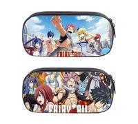 Generisch 2 bolsas japonesas de Fairy Tail para lápices de anime, bolsa de almacenamiento de gran capacidad, bolsa para lápices para adolescentes, adecuada para la escuela con soporte de estudiantes