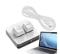 Generisch 2 botones USB para copiar y pegar, mini PC de juegos mecánicos, diseño ergonómico, retroiluminación RGB universal, USB para viajes, escuela, hogar