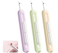Generisch 2 en 1 Aguja Threader Seam Ripper, Plug-in Needle Threading Tool, Stretch Remover for Sewing, Knitting, Quilting, Crafts - Portable, Easy to Use (3pcs)