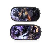Generisch 2 fundas para lápices de anime Solo Leveling, gran capacidad, estuche para lápices para adolescentes, adecuado para la escuela con soporte de estudiantes, para niñas y niños, Sung-2, Anime