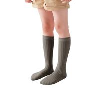 Generisch 2025 Calcetines de algodón para niños y niñas, calcetines unisex de color liso, calcetines casuales, calcetines de vestir para niños pequeños, calcetines súper 35 38, gris oscuro, 1-12 Jahre