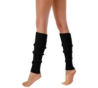 Generisch 2025 - Calentadores de pierna de los años 80 y 90 para mujer, calcetines de pierna de canalé neón, elegantes accesorios, calcetines de lana de oveja de alpaca con fluorescencia multicolor