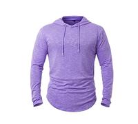 Generisch -2025 Camisa de algodón teñido colgante transpirable delgada y fresca con degradado para hombre túnica de manga corta para hombre, morado, L