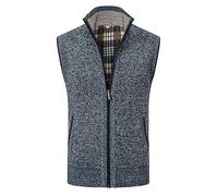 Generisch _2025 Chaleco de punto de lana con bolsillo estampado suéter vestido de hombre, azul, 3XL