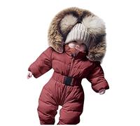 Generisch 2025 Chaqueta Infantil Bebé Traje De Nieve-Con Chaqueta De Abrigo Mono Año Con, marrón, 6-9 meses