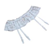 Generisch 2025 + Cinturón Mujer Encaje Liguero Calcetines Medias Muslo Alto Top Sexy Corsage Lencería Con Ligas, Blanco, talla única