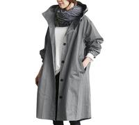 Generisch 2025 cómodo abrigo con capucha ropa de abrigo elegante para mujer cortavientos salvaje invierno abrigo mujer deporte perro invierno invierno, gris, 5XL