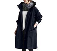 Generisch 2025 cómodo abrigo con capucha ropa de abrigo elegante para mujer cortavientos salvaje invierno abrigo mujer deporte perro invierno invierno, marine, XXL