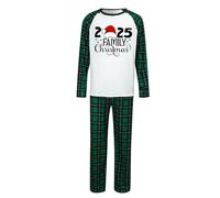 Generisch 2025 Configuración Familiar Edición Padre Acogedora Ropa de Casa de Navidad para Horas Relajadas con la Familia Versátil Combinable Todo el Año Portátil Elegante Relajado, verde, XXL