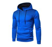 Generisch 2025 conjuntos de dos piezas ocio fitness lunares sudadera con capucha pantalones invierno cálido el camino hacia el oeste, azul, 4XL