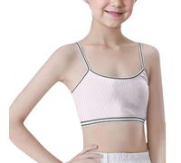 Generisch 2025 Crop Top BH Niñas Sin Costuras Sujetador Deportivo Entrenamiento Blanco Adolescente Sujetador Camisola Estilo Ligero Sin Costuras Niños Camiseta Interior 140, morado, 9-12 años