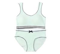 Generisch 2025 Crop Top Sujetador para Niñas Sin Costuras Sujetador Deportivo Entrenamiento Blanco Adolescente Sujetador Camisola Estilo Ligero Sin Costuras Niños Bragas Niñas, verde menta, talla