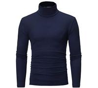 Generisch 2025 elástico puente de tiro hacia abajo sólido color largo delgado blusa de hombre con mangas para hombres camisa de cuadros rojo negro, marine, XL