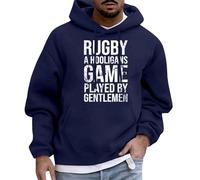 Generisch 2025 Football Fans Sport Geschenk Sweatshirt Rugby Player Sport Retro Männer Frauen Jungen Rugby Pullover Hoodie Sweatshirt Herren Ausausgefalllich, marine, M