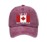 Generisch 2025 - Gorra de béisbol vintage lavada para hombres y mujeres Negro Canada no es para SA LE La Cap Mujer Rojo, Vino, talla única