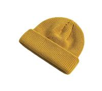 Generisch_2025 Gorras robustas para hombres y mujeres, de un solo color, gorras voluminosas, de punto, súper suaves, elásticas, cálida gorra de invierno con malla tipo gorra de béisbol, amarillo